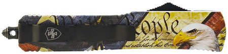Templar Knife SEG332 Gen II Eagle Small OTF Drop Point 2.69" Powder Coated 440C SS Blade, 4.31" Eagle We The People Aluminum Handle Glass Breaker