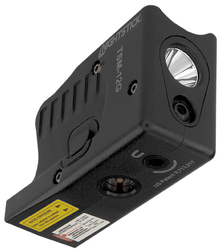 Nightstick TSM12G Subcompact Weapon-Mounted Light with Green Laser for Glock 26/27/33 Black 150 Lumens