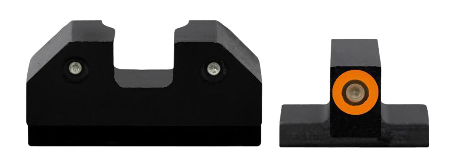 XS Sights CKR002P6N R3D Night Sight Set for Canik Pistols - Green Tritium Orange Outline Front, Green Tritium Rear