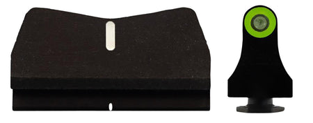 XS Sights GL0015P4G DXT2 Standard Dot Suppressor Height Night Sights for Glock 17/19 - Green/White Tritium Front & Black/White Rear