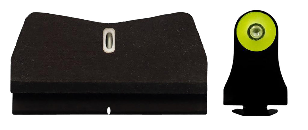 XS Sights GL0015P5Y DXT2 Big Dot Night Sights for Glock - Green Tritium Yellow Outline Front, Green Tritium White Outline Bar Rear