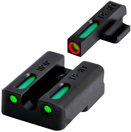 TruGlo TG13KS1PC TFX Pro Night Sight Set Green Tritium & Fiber Optic Orange Outline Front & Rear for Kimber