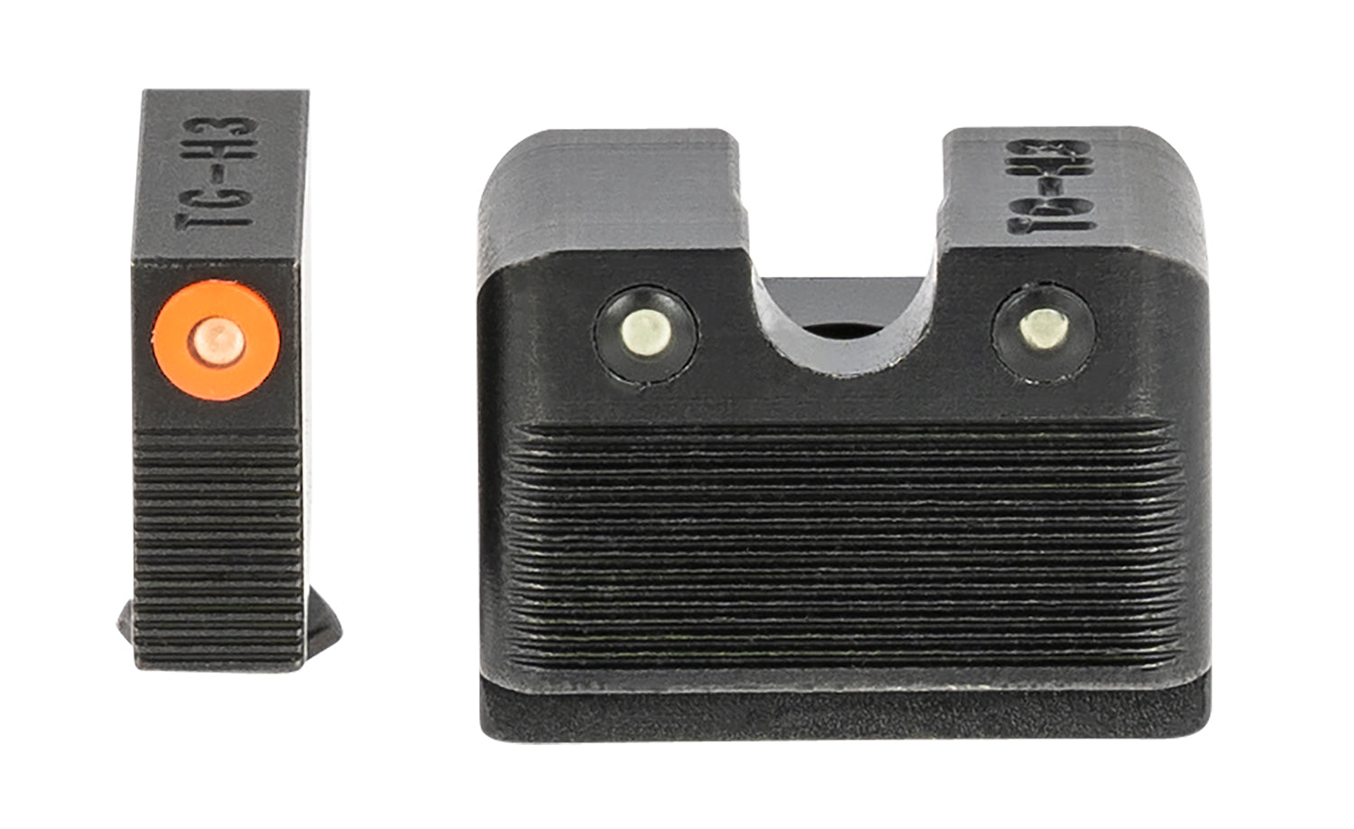 TruGlo TG231G2MC Tritium Pro Night Sight Set Green Tritium Orange Outline Front & Green Tritium Rear Sight