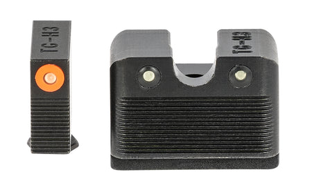 TruGlo TG231G2MC Tritium Pro Night Sight Set Green Tritium Orange Outline Front & Green Tritium Rear Sight