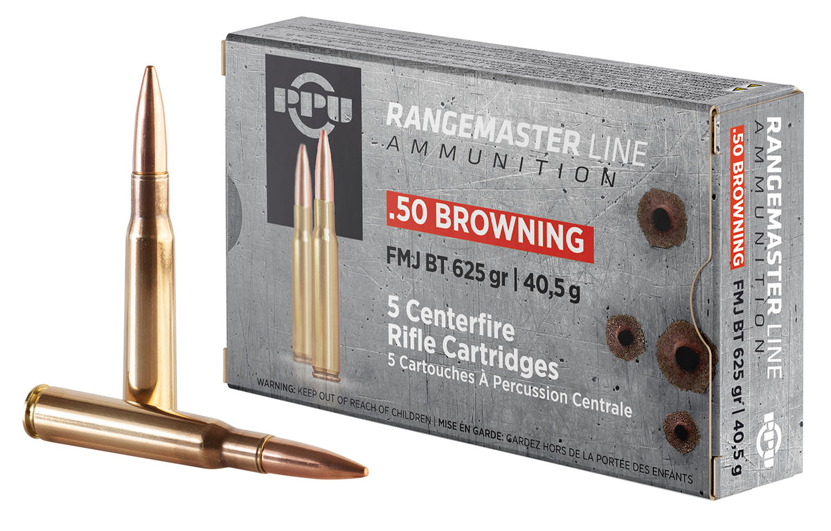 Prvi Partizan PPRM50 Rangemaster Full Metal Jacket FMJ 625 Grain .50 BMG