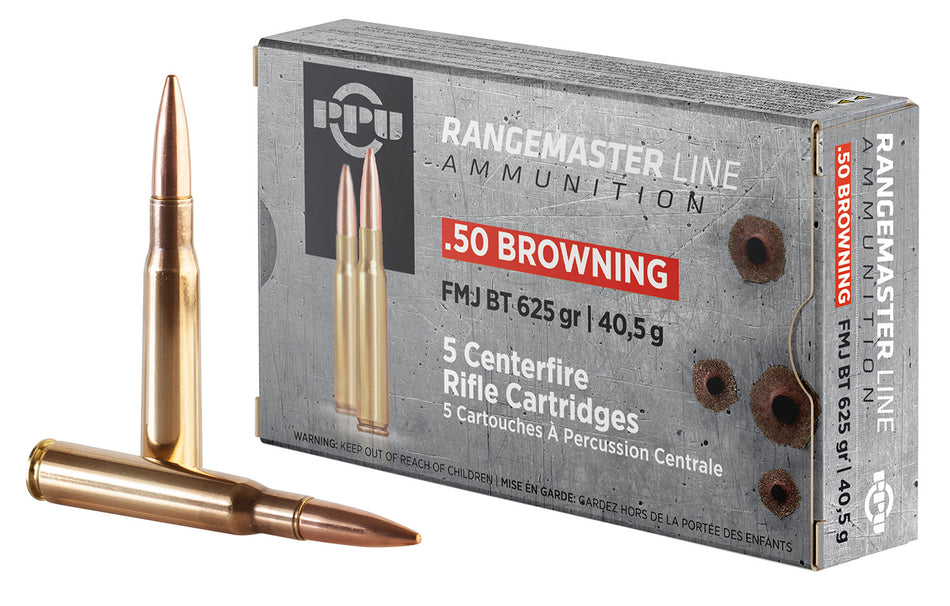 Prvi Partizan PPRM50 Rangemaster Full Metal Jacket FMJ 625 Grain .50 BMG