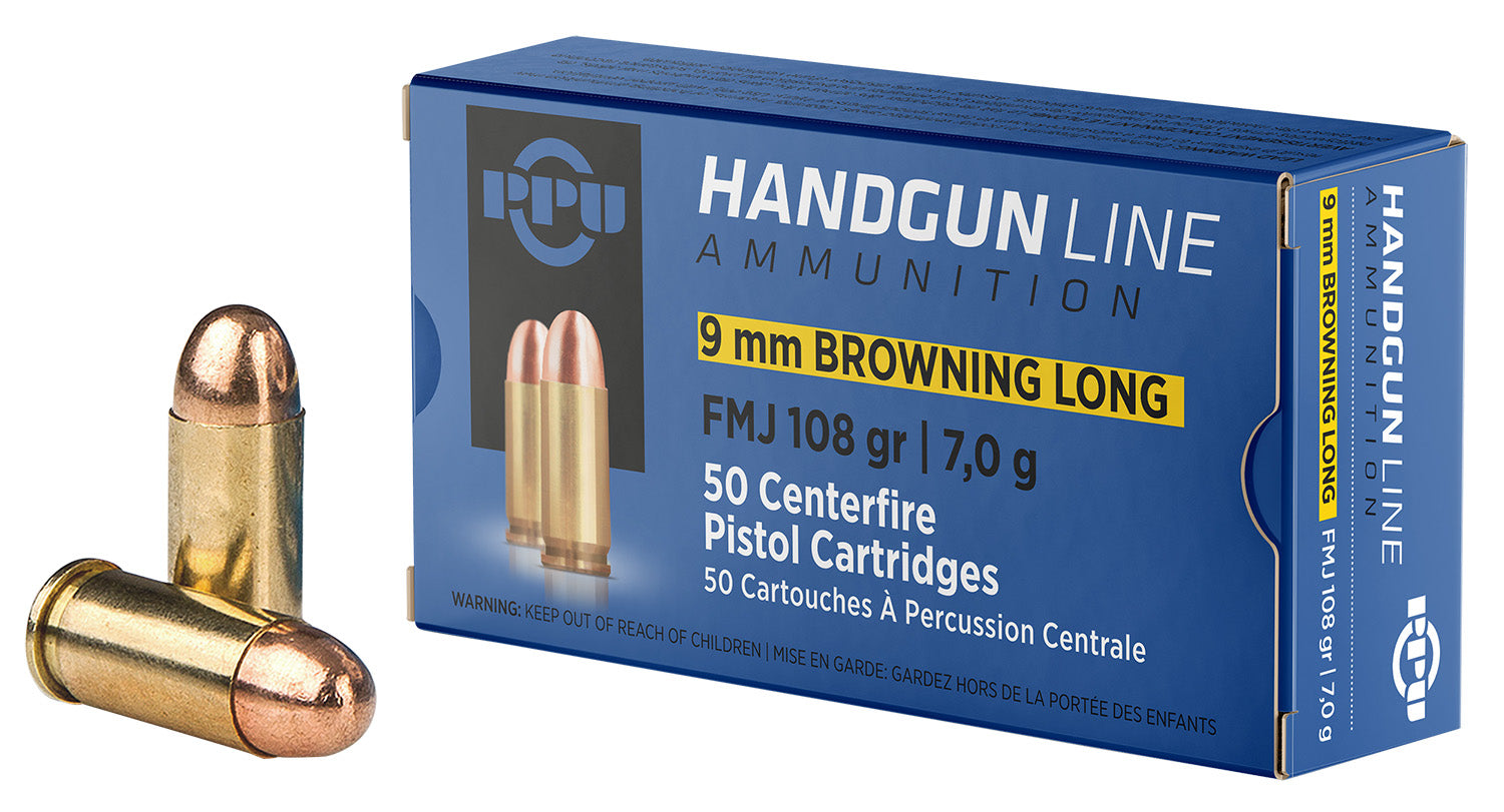 Prvi Partizan PPH9BL  Full Metal Jacket FMJ 108 Grain 9mm Browning Long