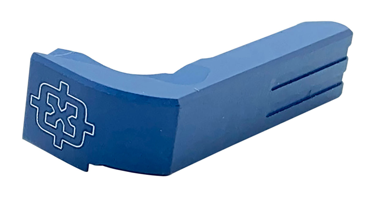 Cross Armory CRGMCBL Extended Mag Catch for Glock Gen1-3/P80 – Blue Aluminum