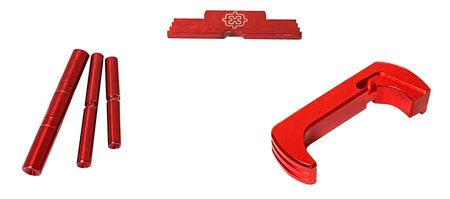 Cross Armory CRGOKRD 3-Piece Extended Kit for Glock Gen1-3 – Red Steel/Aluminum