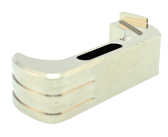 Cross Armory CRG5MCSV Extended Mag Catch for Glock Gen4-5 – Silver Anodized Aluminum