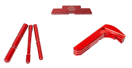Cross Armory 3-Piece Extended Kit for Glock Gen4 - Red Anodized