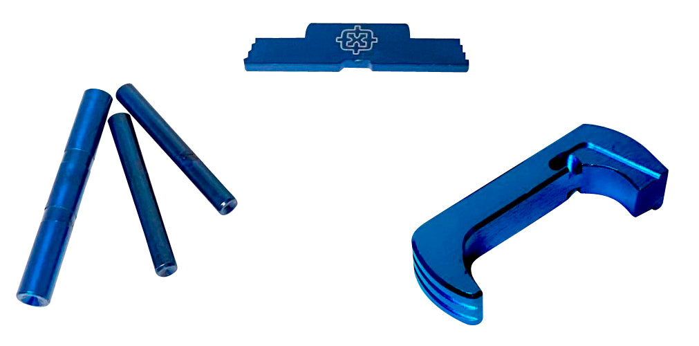 Cross Armory 3-Piece Extended Kit for Glock 17/19/26/34 Gen5 - Blue Anodized