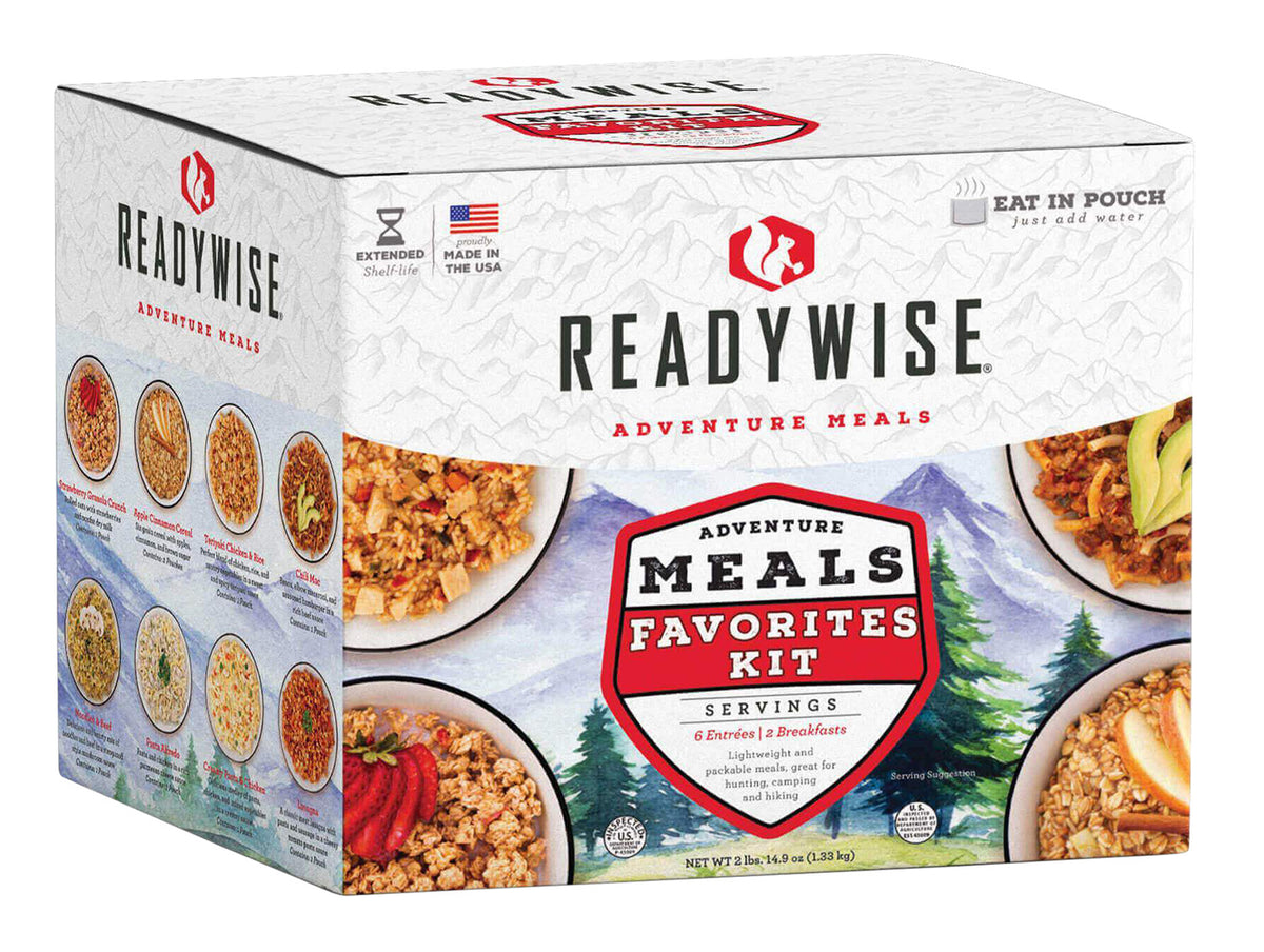 ReadyWise Outdoor Meal Favorites Kit 9 Servings 6 Entrees and 3 Breakfasts
