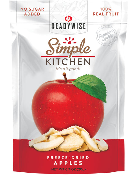 ReadyWise Simple Kitchen Freeze Dried Sweet Apples Snack Pouch SK05910 6-Pack Case