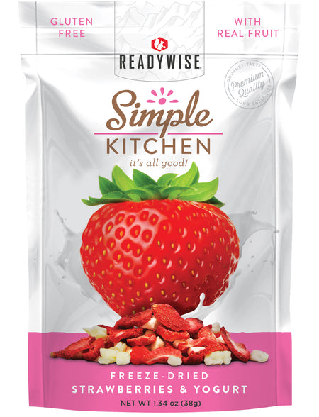ReadyWise Simple Kitchen Freeze Dried Strawberry Yogurt Tart Snack Pouch SK05913 6-Pack