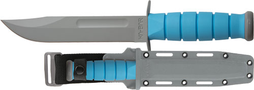 KA-BAR USSF Space-Bar Knife 7" Fine Edge Blade with Sheath - Black/Blue