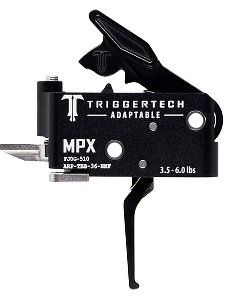 TriggerTech Adaptable Two-Stage Flat Trigger for Sig MPX, 3.50-6 lbs Black PVD Finish