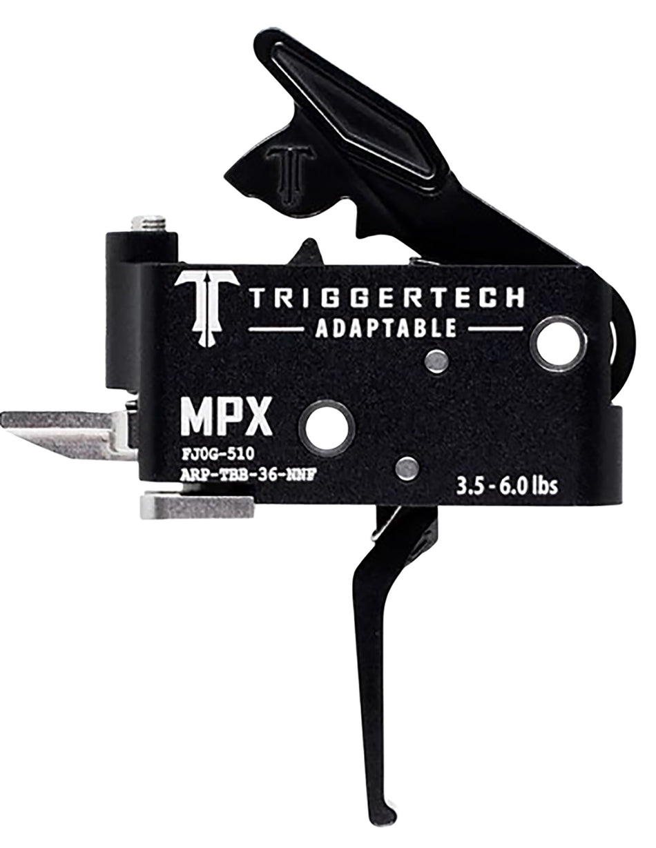 TriggerTech Adaptable Two-Stage Flat Trigger for Sig MPX, 3.50-6 lbs Black PVD Finish