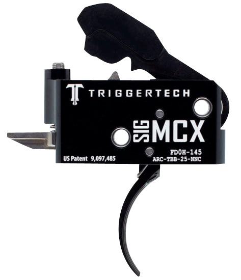 TriggerTech Adaptable Two-Stage Flat Trigger for Sig MCX, 2.50-5 lbs Black PVD Finish