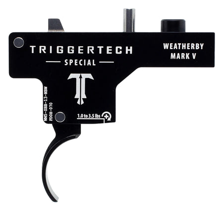 TriggerTech WM5SBB13NBW Special Single-Stage Curved Trigger for Weatherby Mark V – 1-3.50 lbs, Black PVD
