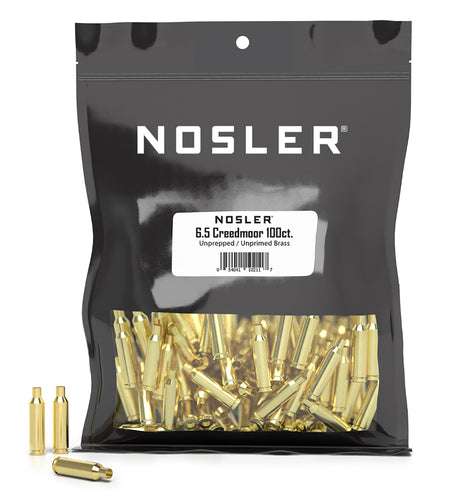 Nosler 10211 Reloading Brass 6.5 Creedmoor Unprimed Rifle Cases 100ct