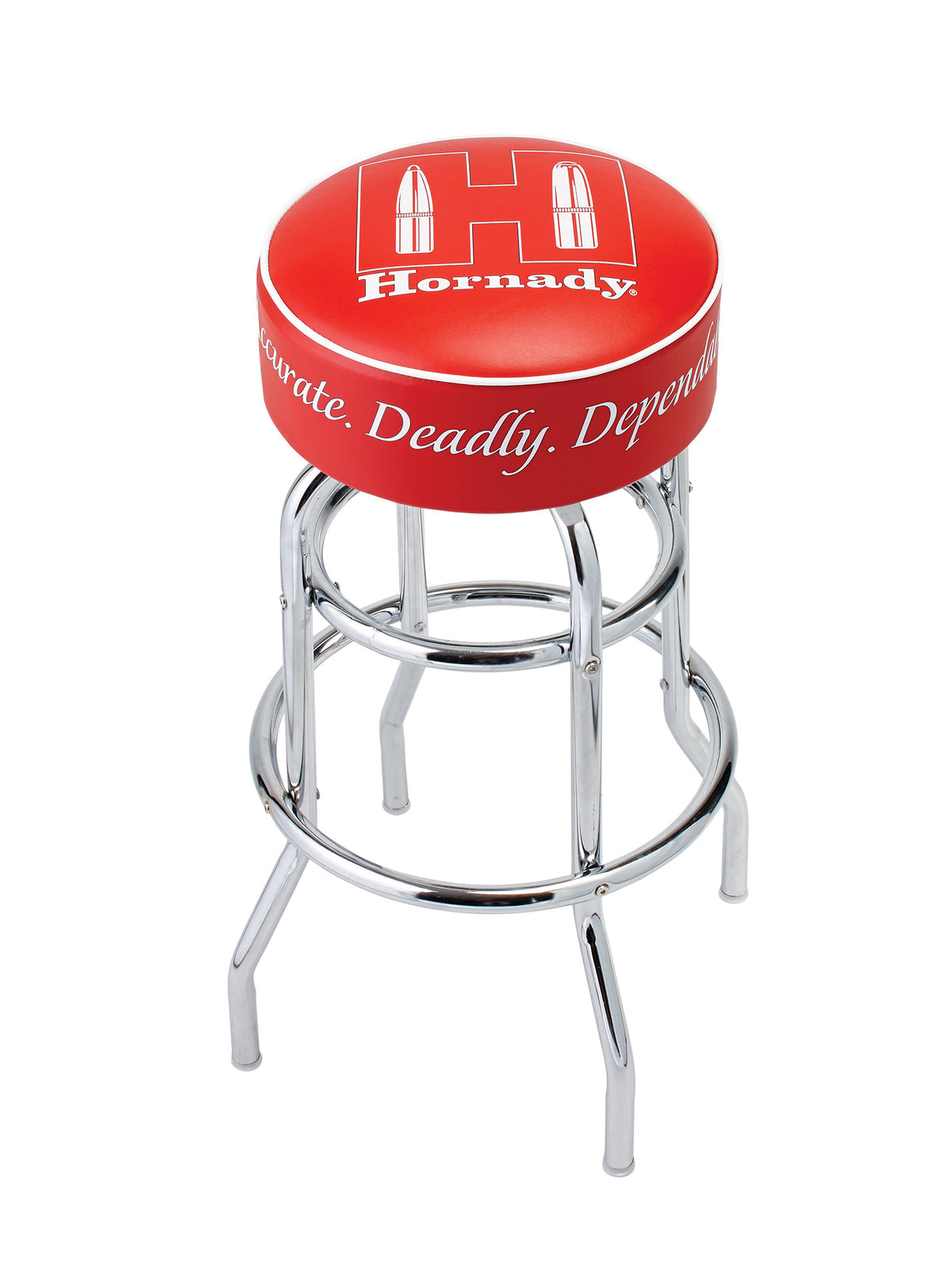 Hornady 99103 Reloading Bench Stool Chrome Frame Red Vinyl Seat