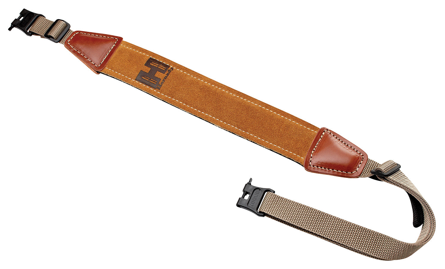 Hornady 99107 Universal Sling Brown Leather with Nylon Straps and Swivels for Rifles