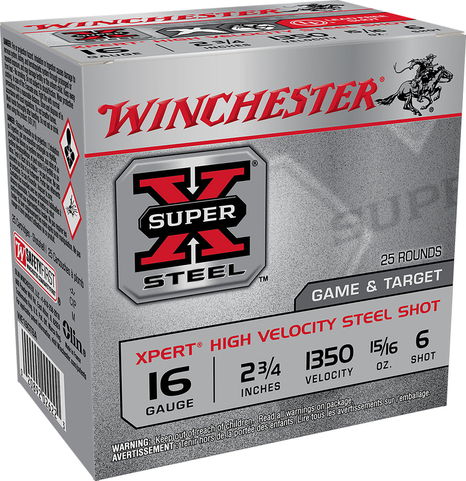 Winchester Xpert Game & Target HIgh Velocity 16 Gauge 2.75 in / 2.75 in #6 15/16 oz