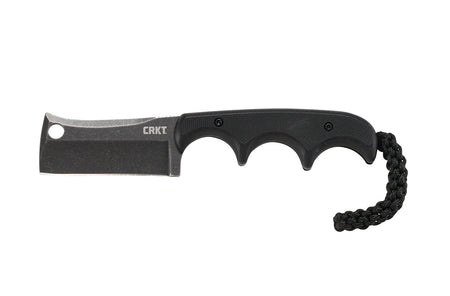 CRKT 2383K Minimalist Blackout Fixed Cleaver Knife 2.13" Stonewashed 5Cr15MoV Black G10 Handle