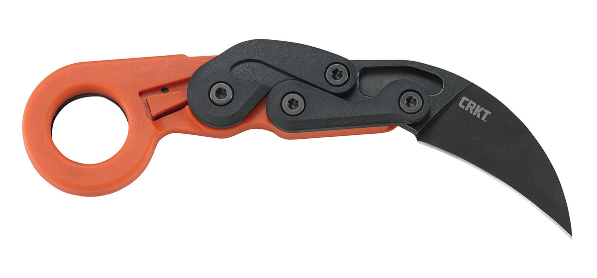 CRKT 4041O Provoke Folding Karambit 2.47" Black Stonewashed 4116 SS Blade Orange Grivory Handle