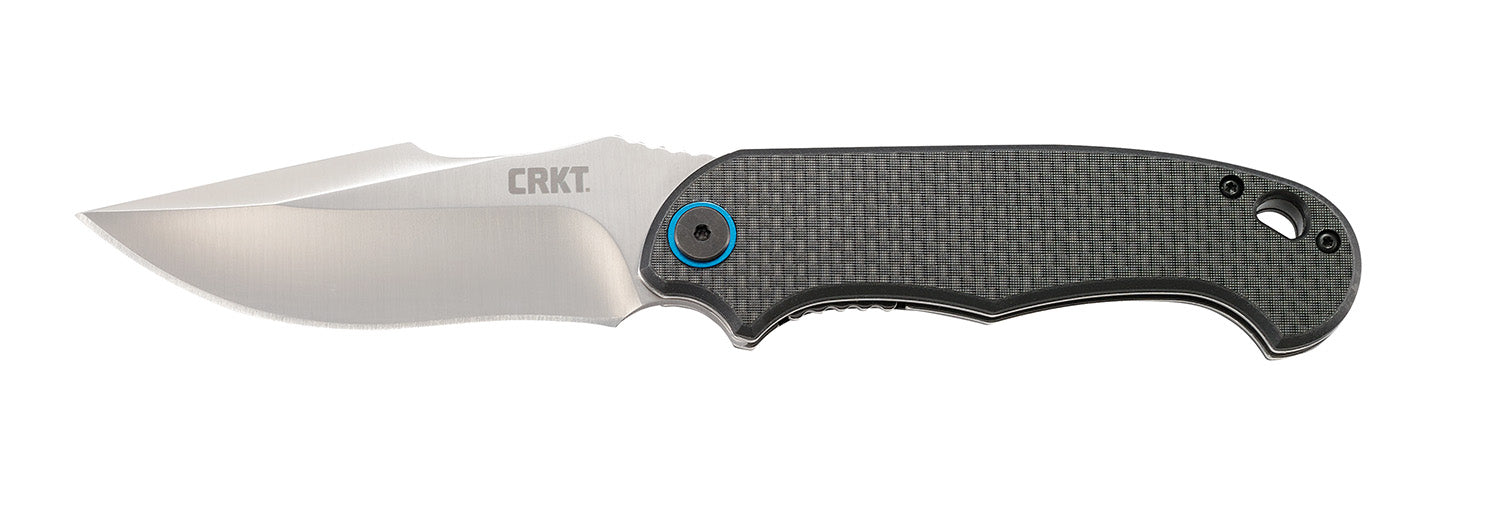 CRKT 7920 P.S.D. Folding Knife 3.63" Satin 4116 Stainless Blade Black Carbon Fiber G10 Handle with Pocket Clip