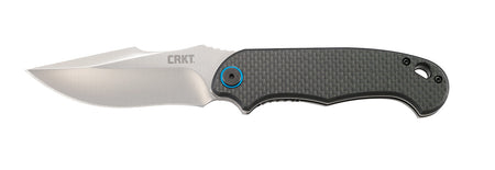 CRKT 7920 P.S.D. Folding Knife 3.63" Satin 4116 Stainless Blade Black Carbon Fiber G10 Handle with Pocket Clip