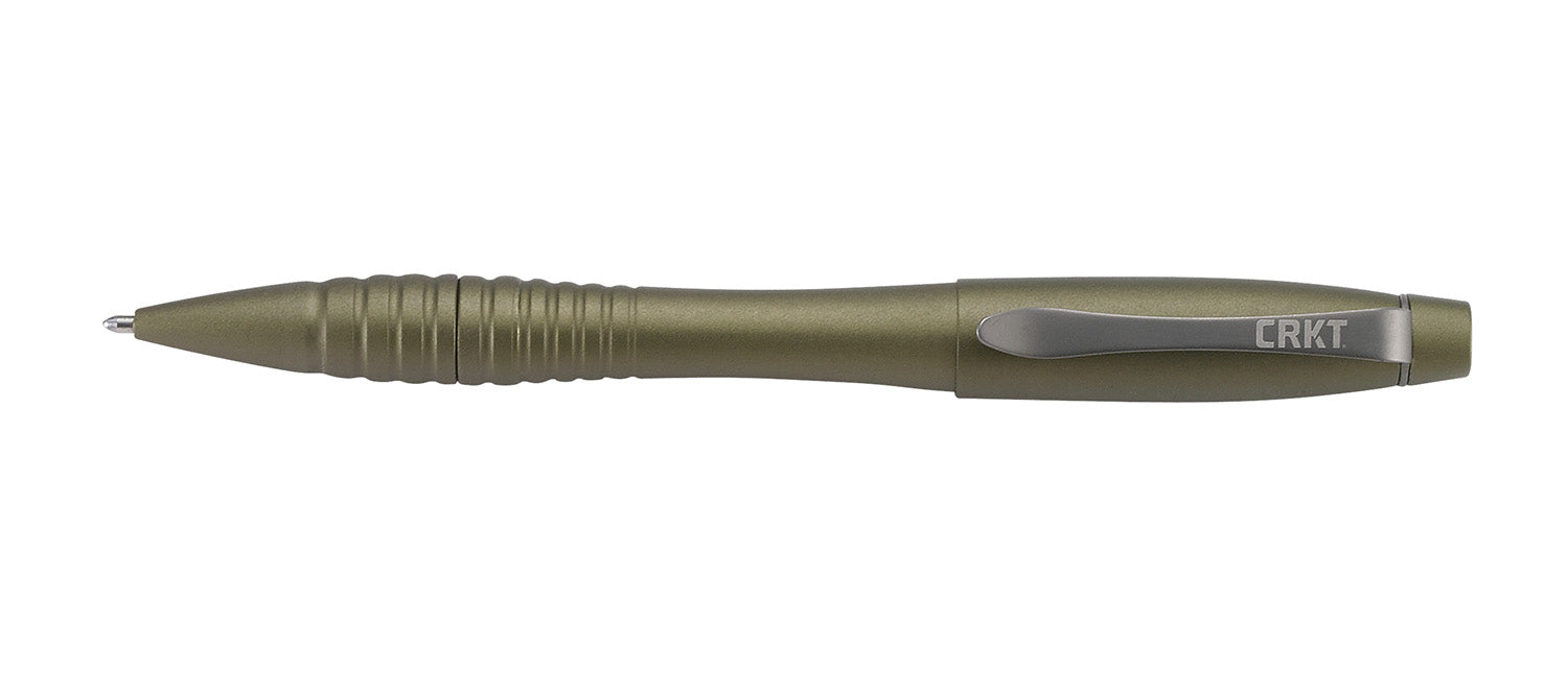 CRKT Williams Defense Pen OD Green Anodized Aluminum 6" with Pen Refill