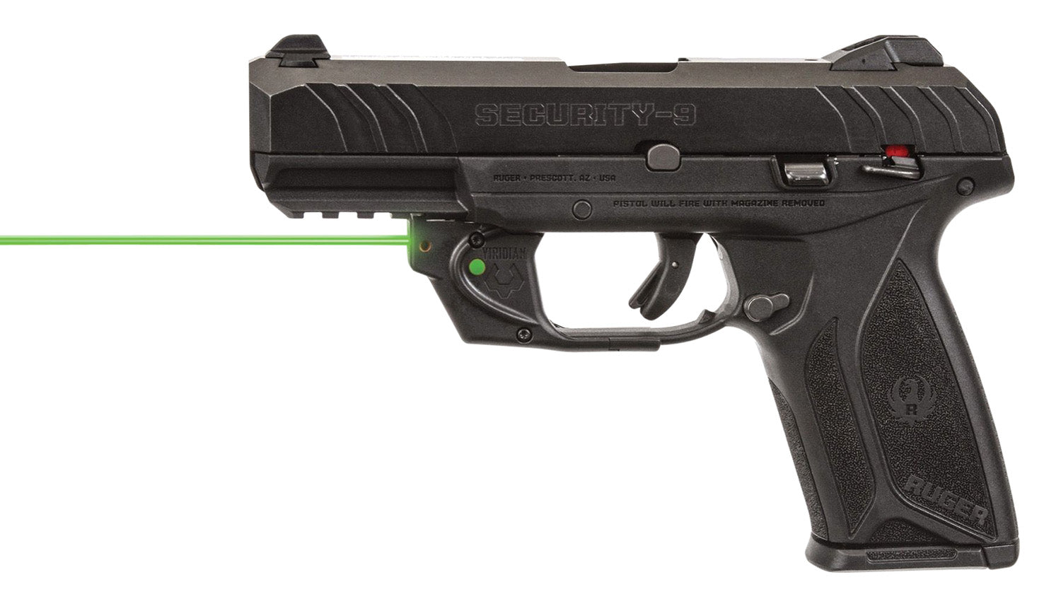 Viridian 9120023 E-Series Green Laser Sight for Ruger Security 9 and 380 Full-Size and Compact Black