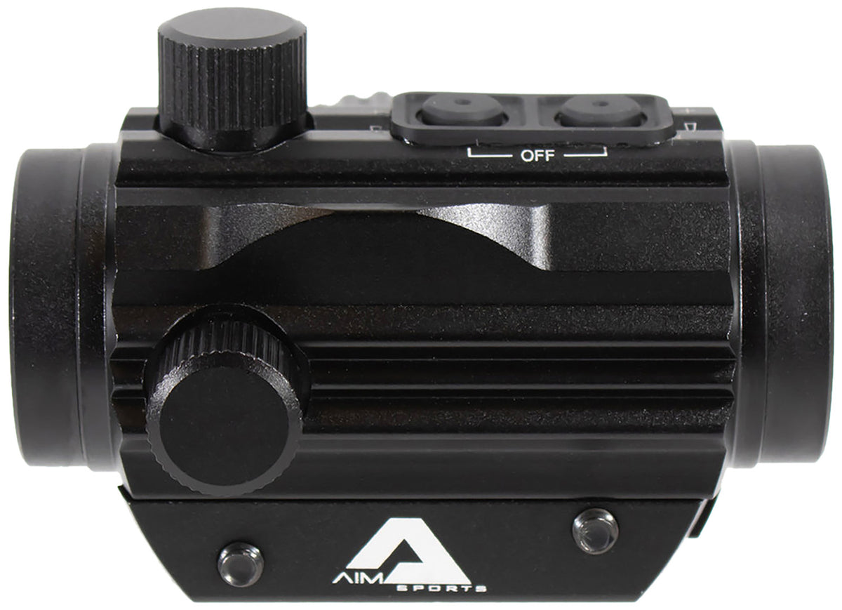 Aim Sports RD120PE Micro Dot Sight 5 MOA Black Anodized 1x20mm Red/Green Dual Illuminated