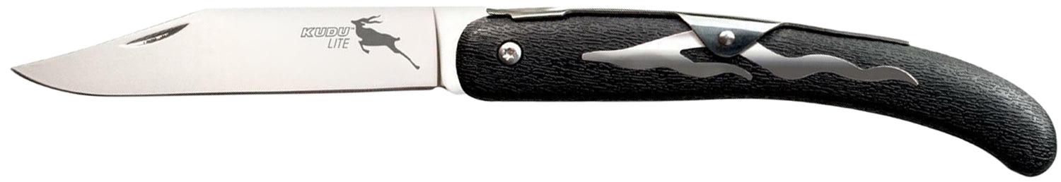 Cold Steel CS20KJ Kudu Lite 4.25" Folding Plain Polished 5Cr15MoV SS Blade, Black Woodgrain Zy-Ex Slip Joint Handle
