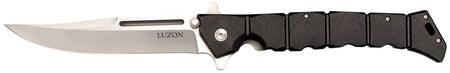 Cold Steel CS20NQX Luzon Large 6" Folding Plain 8Cr13MoV SS Blade, Black GFN Handle with Safety Switch & Pocket Clip