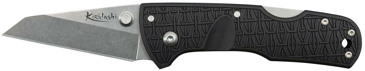 Cold Steel Kiridashi Folding Knife 2.50" Sheepsfoot 4116 Stainless Blade Black Griv-Ex Handle