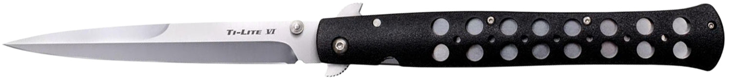 Cold Steel Ti-Lite 6" Folding Knife Spear Point AUS-8A Stainless Blade Black Zy-Ex Handle