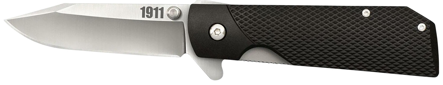 Cold Steel 1911 Folding Knife 3" Clip Point 4034 SS Blade Black Checkered Griv-Ex Handle