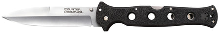 Cold Steel Counter Point XL Folding Knife 6" Spear Point Satin AUS-10A Stainless Blade Black Griv-Ex Handle