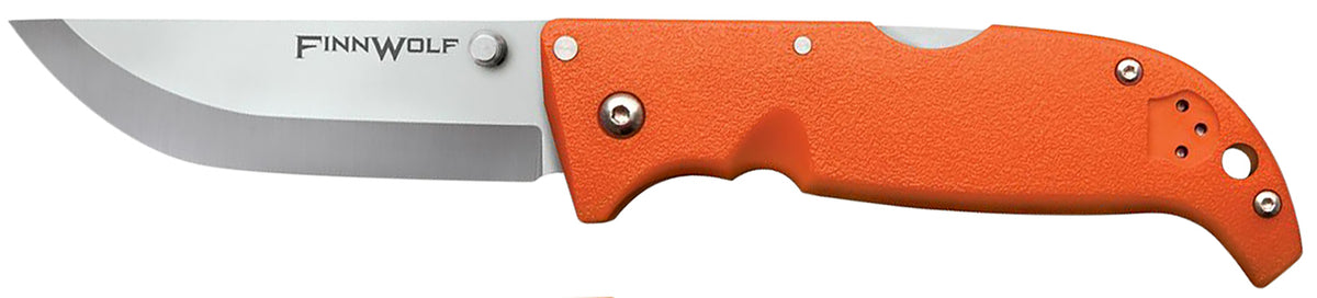 Cold Steel Finn Wolf Folding Knife 3.50" Straight Back AUS-8A Stainless Blade Blaze Orange Griv-Ex Handle