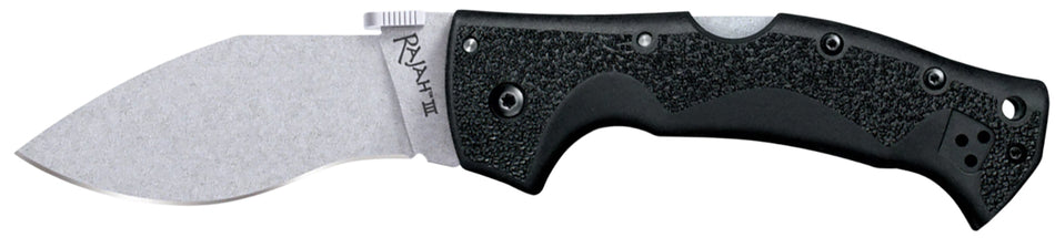 Cold Steel Rajah III Folding Knife 3.50" Drop Point Stone Washed AUS-10A Stainless Blade Black Griv-Ex Handle