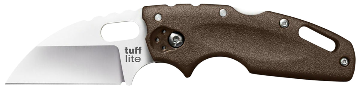 Cold Steel CS20LTF Tuff Lite 2.50" Folding Sheepsfoot AUS-8A SS Blade Flat Dark Earth Griv-Ex Handle with Pocket Clip