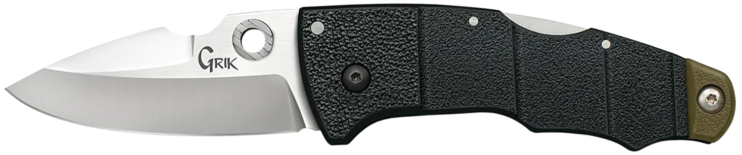 Cold Steel CS28E Grik 3" Folding Spear Point AUS-8A SS Blade Black/OD Green GFN Handle with Pocket Clip