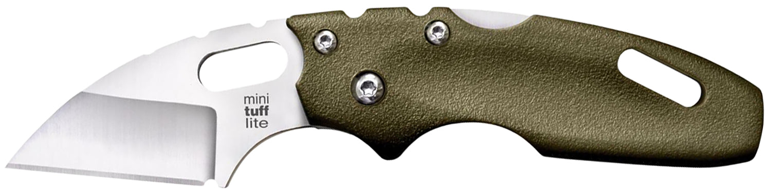 Cold Steel CS20MTGD Tuff Lite Mini 2" Folding Sheepsfoot 4034 SS Blade OD Green Griv-Ex Handle with Pocket Clip