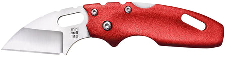 Cold Steel CS20MTR Tuff Lite Mini 2" Folding Sheepsfoot 4034 SS Blade Red Griv-Ex Handle with Pocket Clip