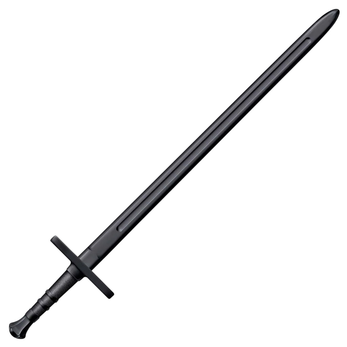Cold Steel CS92BKHNH Hand & A Half Training Sword 34" Fixed Plain Black Polypropylene Blade