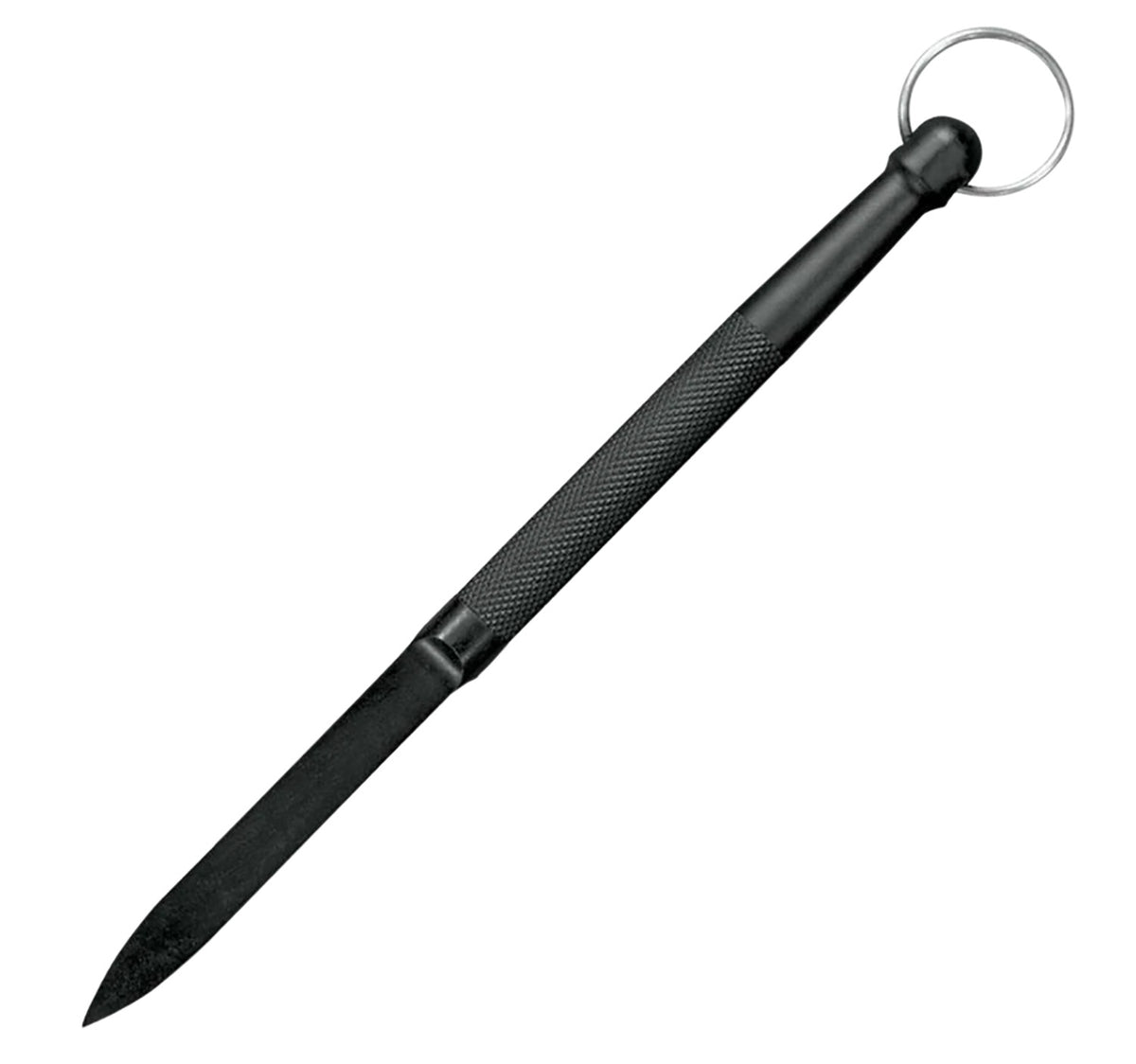 Cold Steel CS92DD Delta Dart 3.38" Fixed Plain Black Knurled Zy-Ex Handle with Lanyard Ring