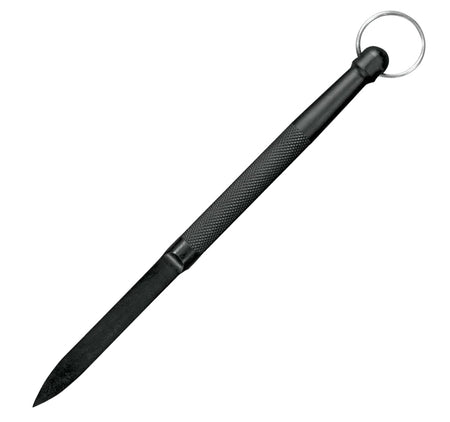 Cold Steel CS92DD Delta Dart 3.38" Fixed Plain Black Knurled Zy-Ex Handle with Lanyard Ring